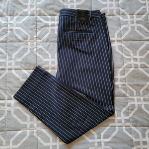 New Banana Republic Sloan Comfort Stretch Pinstripe Slim Ankle Pant Size 16